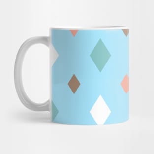 Cute Crystal Pattern Blue Doodle Mug